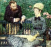 Claude Monet in the conservatory oil painting reproduction